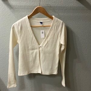 Knit cardigan cream (thin knit)